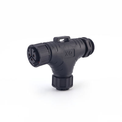 फैक्टरी मूल्य IP68 3 तरीके M25 जलरोधक पैनल माउंट कनेक्टर T आकार पुरुष महिला आउटडोर जलरोधक केबल कनेक्टर